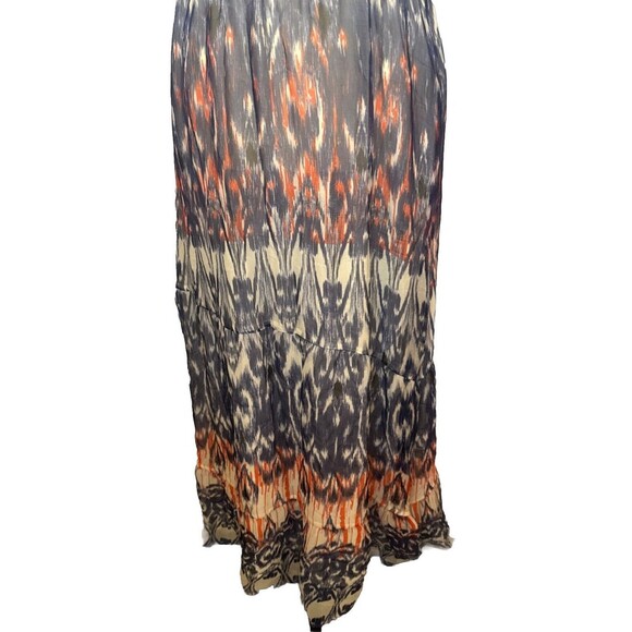 JOIE Rominette Pure Silk Multi Color Lined Ruffle Sleeveless Maxi Dress Sz M NEW - Picture 3 of 10